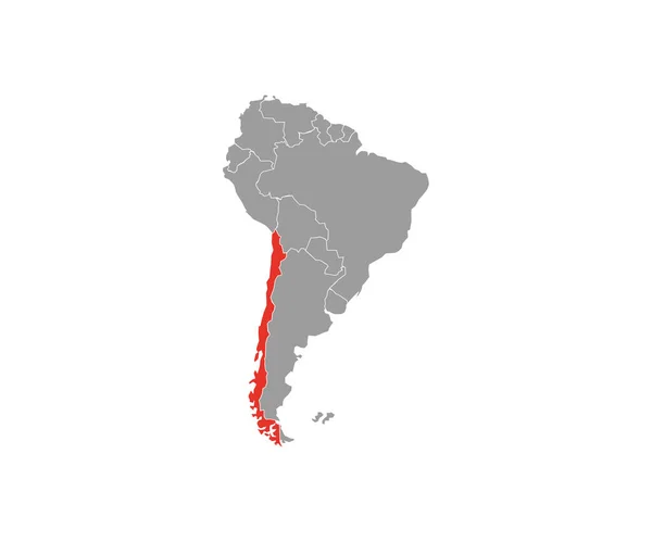 Dél Amerika Térképvektora Ország — Stock Vector
