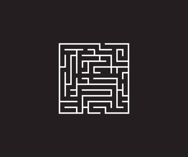 Vektorillustration Labyrinth Labyrinth Strategie — Stockvektor