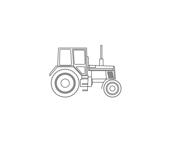 Ilustración Vectorial Tractor Icono Máquina — Archivo Imágenes Vectoriales