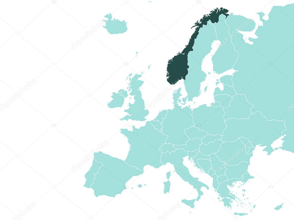 on Europe map vector. Vector illustration.