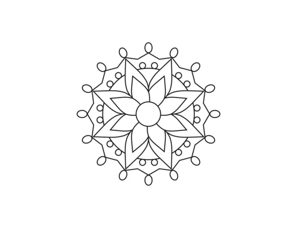 Mandala Vetor Ornamento Elemento Decorativo — Vetor de Stock