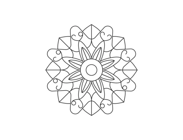 Mandala Vetor Ornamento Elemento Decorativo — Vetor de Stock