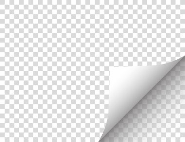 Kıvrık kenarlı kağıt. Vektör illüstrasyonu.