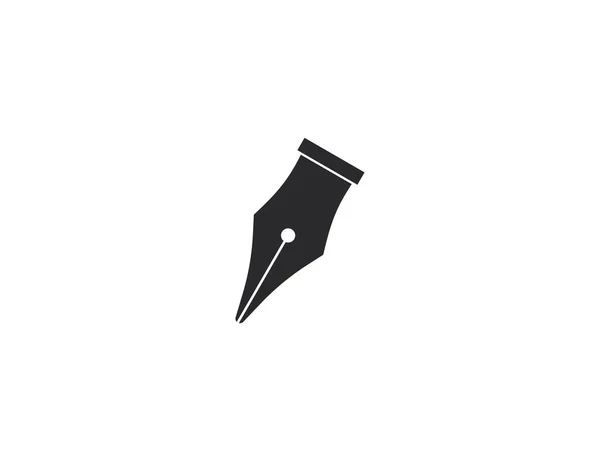 Vector Illustratie Fontein Pen Punt Handtekening Pictogram — Stockvector