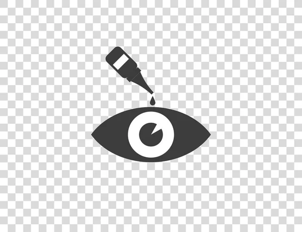 Vector Illustration Flat Drop Eye Drops Medicine Icon — Stock Vector