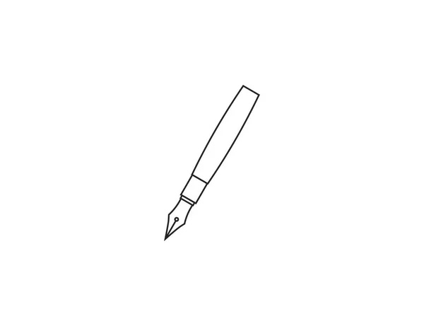 Plume de stylo plume, icône de signature. Illustration vectorielle. — Image vectorielle