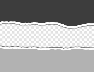 Vektör çizimi. Yırtılmış kağıt. Yırtılmış parçalar