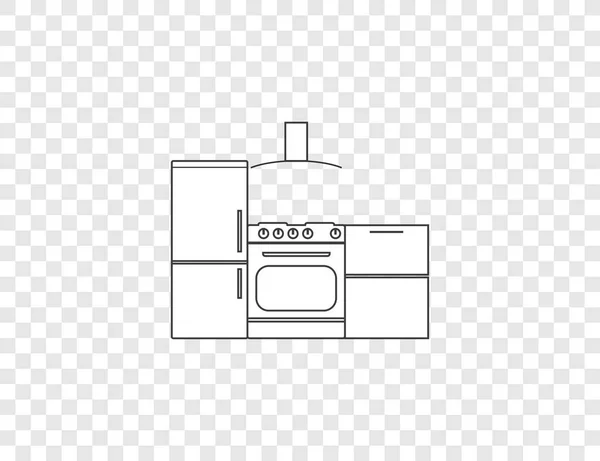 Vektorová Ilustrace Plochý Design Vařit Jídlo Kuchyně Ikona — Stockový vektor