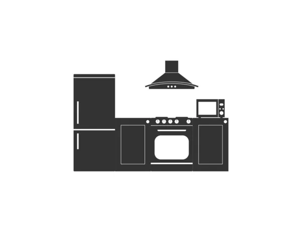 Vector Illustratie Plat Ontwerp Koken Voedsel Keuken Icoon — Stockvector