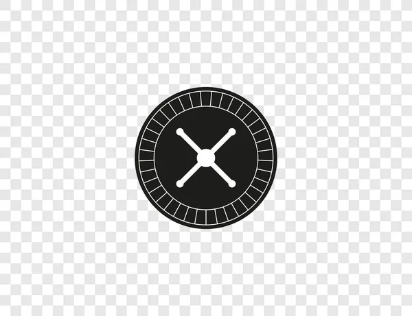 Vector Illustration Flat Design Casino Roulette Spin Icon — Stock Vector