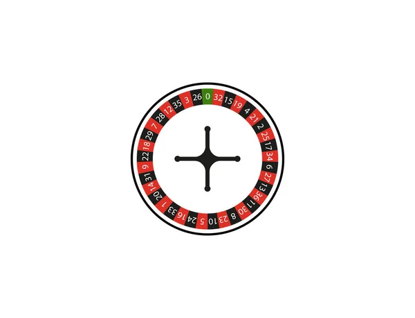 Casinò, roulette, icona spin. Illustrazione vettoriale, design piatto. — Vettoriale Stock