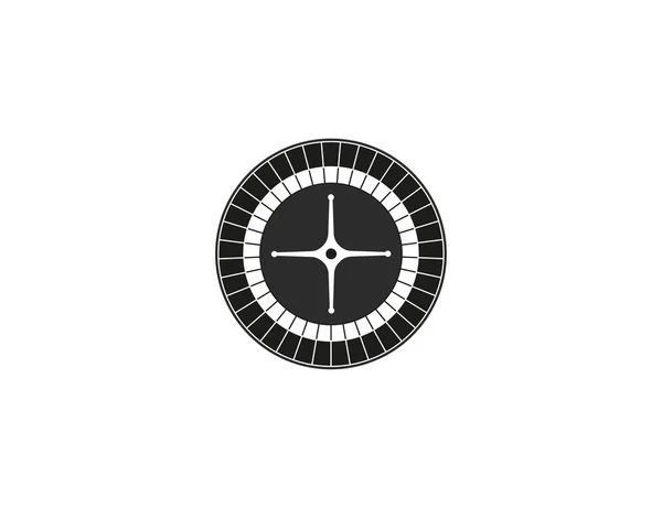 Казино, рулетка, значок вращения. Векторная иллюстрация, плоский дизайн. — стоковый вектор
