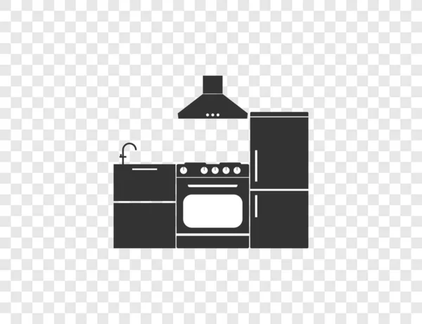 Cocina, comida, icono de la cocina. Ilustración vectorial, diseño plano. — Vector de stock