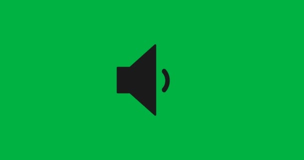 Sonido, audio, música, icono de animación de altavoces. 4K. — Vídeos de Stock