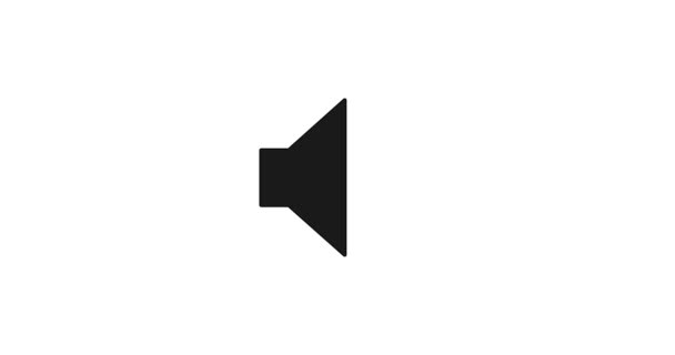 Sound, audio, music, speaker animation icon. 4K. — Stock Video
