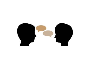 Vektör çizimi. Konuşan insanlar simgesi