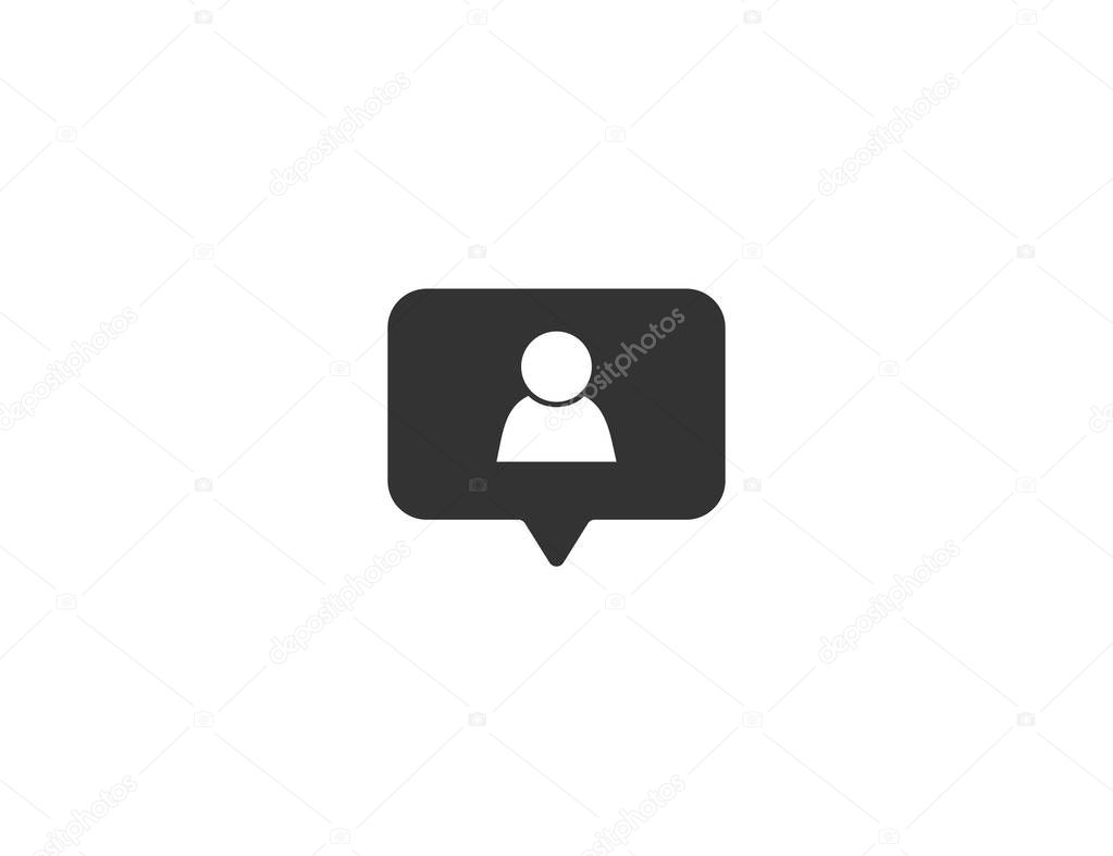 Follower button icon on white background. Vector illustration.