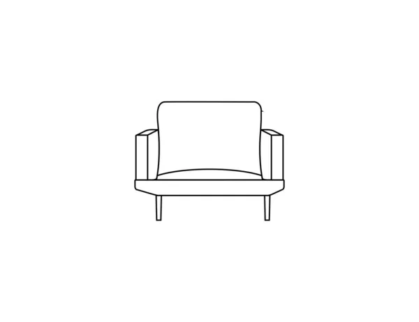 Vector Illustration Interior Armchair Chair — Stock Vector