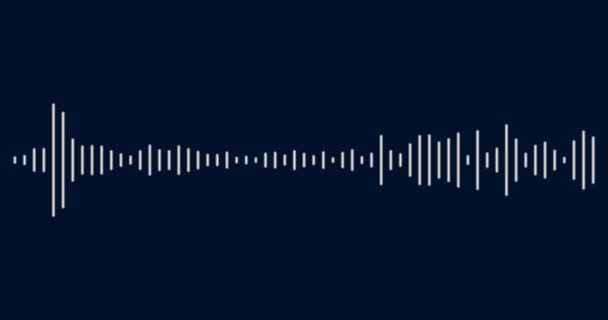 Ljudvåg. Visualisering ljud grafiskt element. 4k. Alfakanal. — Stockvideo