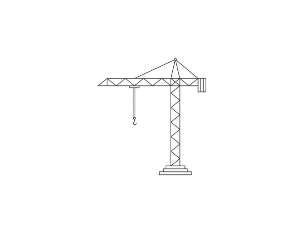 Illustrazione Vettoriale Gru Carico Icona Della Gru Torre — Vettoriale Stock