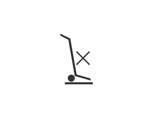 Никакой Ручной Грузовик Символ Значок — стоковый вектор