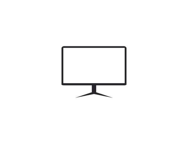 Vektor Illusztráció Számítógép Monitor Asztali Ikon — Stock Vector