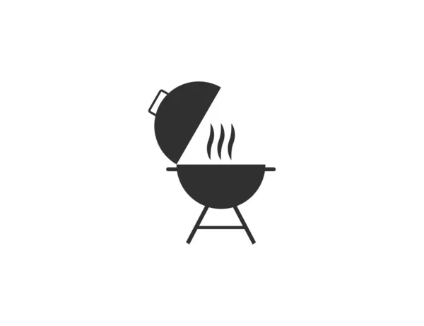 Vector Illustration Flat Design Barbecue Grill Icon — Stock Vector