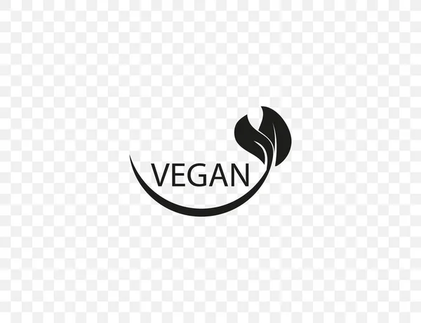 Vektorillustration Veganes Blatt Natürliche Ikone — Stockvektor