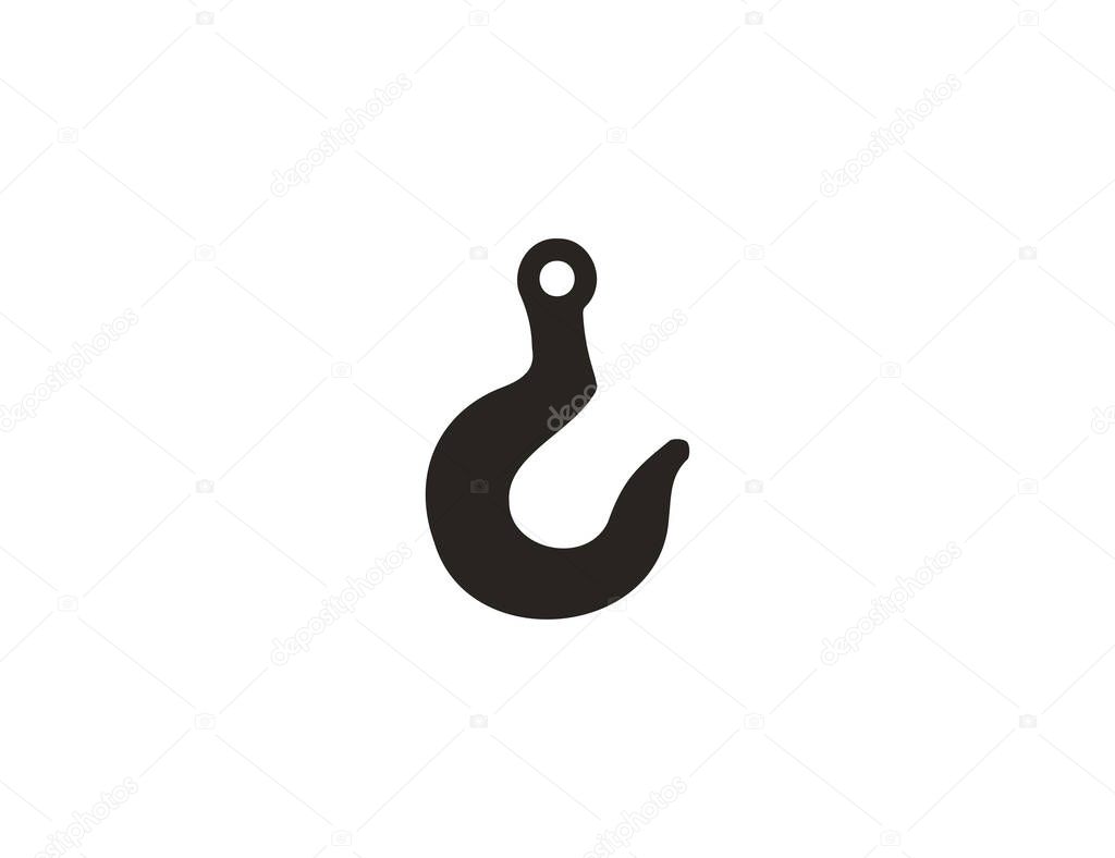 Crane, hook, industrial, lift icon. Vector illustration.