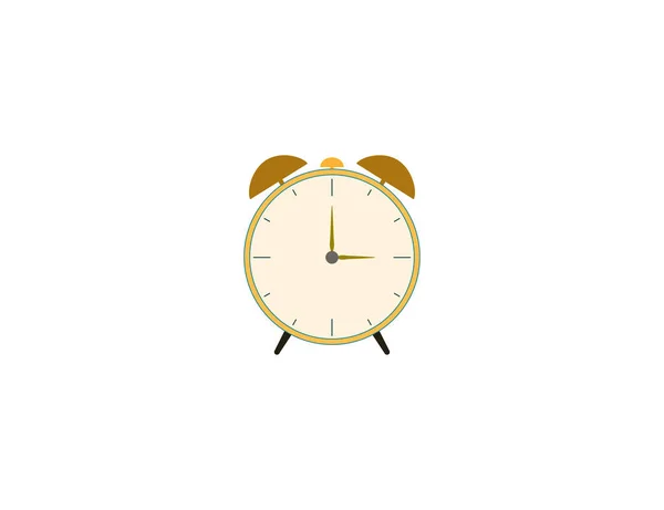 Horloge, icône du réveil. Illustration vectorielle. Plat. — Image vectorielle