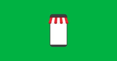 Online shopping animated. Phone. 4K. Motion graphic design. Alpha channel.