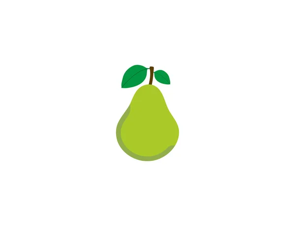 Poire Fruit Icône Fruit Plat — Image vectorielle