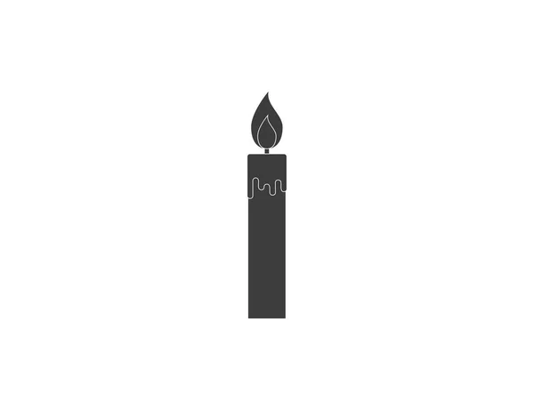矢量图解 平面设计 蜡烛装饰火图标 — 图库矢量图片