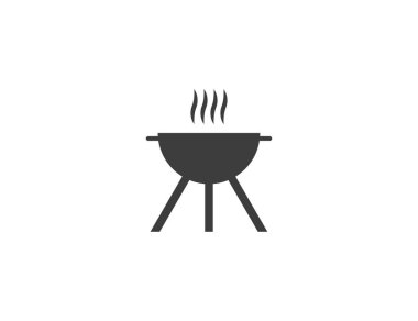 Vektör çizimi. düz dizayn. Barbekü ızgara simgesi