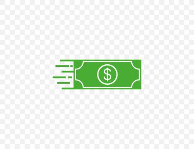 Vektör çizimi. Düz dizayn. Para ödeme aktarım simgesi