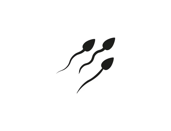 Vector Illustration Flat Design Male Reproductive Sperm Icon — Stock Vector