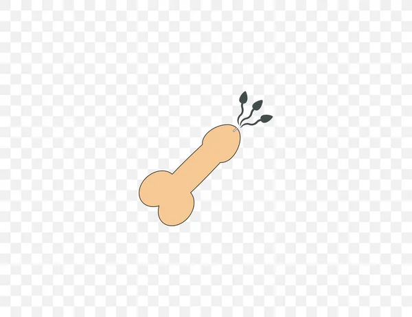 Vector Illustration Flat Design Penis Sperm Icon — Stockový vektor