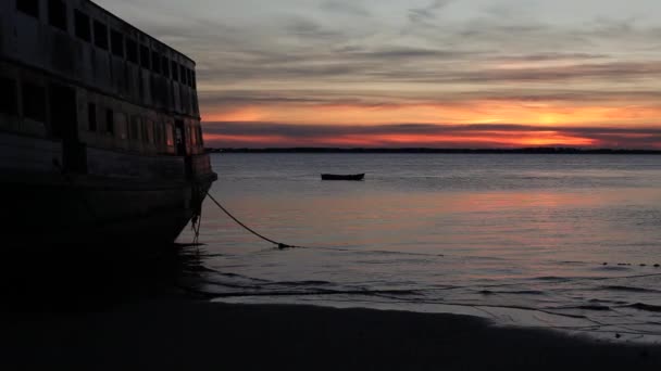 Por do sol em setubal Portugal — Vídeo de Stock