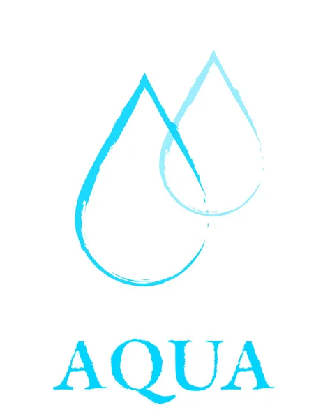 Arte signo de gota de agua — Vector de stock