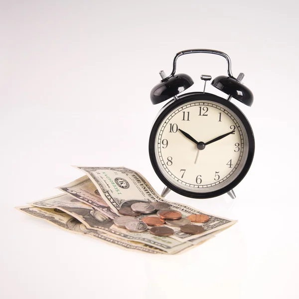 Koncepció idő egyenlő pénz — Stock Fotó