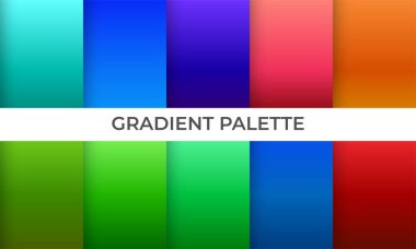 Mobil uygulama için renkli yumuşak gradyanlar ayarlandı