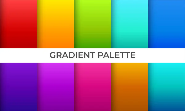 Colorful Soft Gradients Set Mobile App — Stock Vector