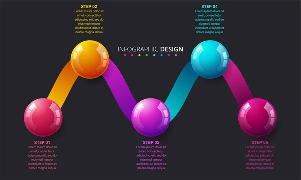 Infografische Design Vorlage Mit Platz Für Ihre Daten — Stockvektor