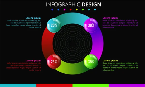 Infografische Design Vorlage Mit Platz Für Ihre Daten — Stockvektor