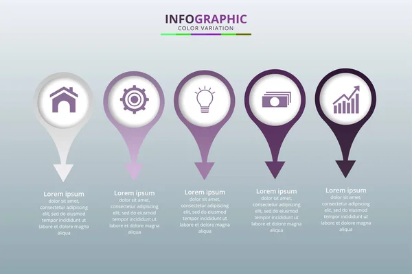 Vektor Abstrakte Papier Infografische Elemente — Stockvektor