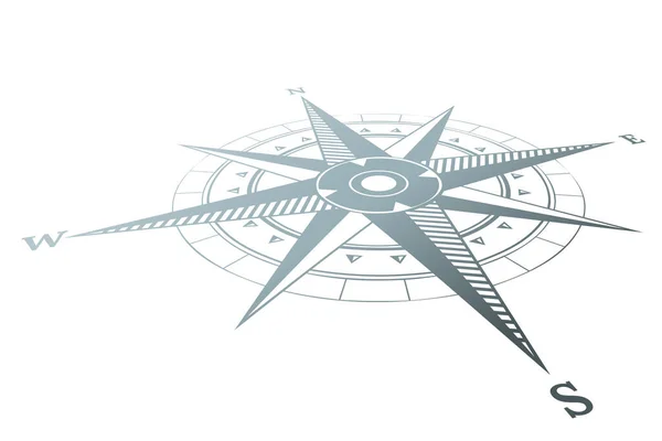 Kompas Ikony Plochém Designu — Stockový vektor