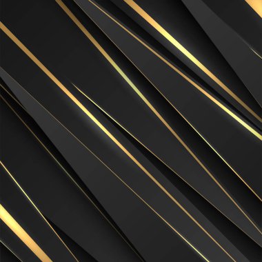 Siyah metalik dokuda soyut altın