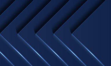 Soyut parlak mavi şerit desenli lüks lacivert ve altın rengi