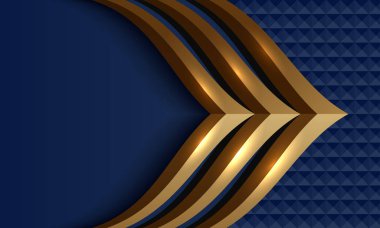 Soyut lüks altın ve koyu mavi arkaplan