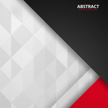 Arkaplan için soyut beyaz gri Çokgen